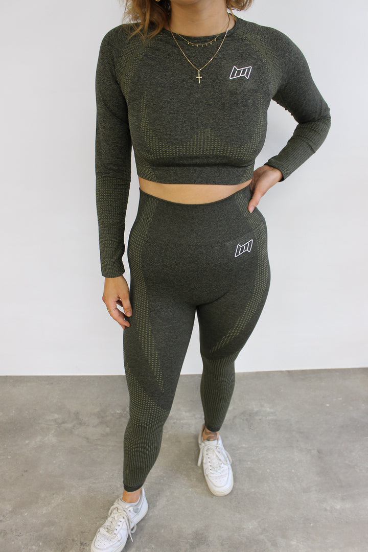 BM Seamless High Waist Tights - Dark Green