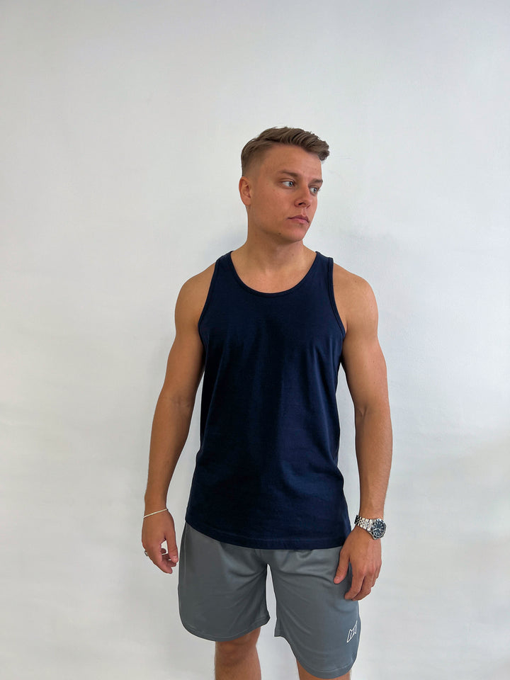 Mens Essential Tank Top Navy Blue