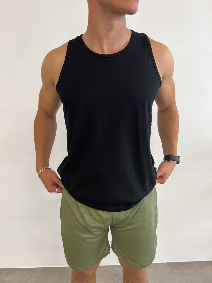 Mens Essential Tank Top Black