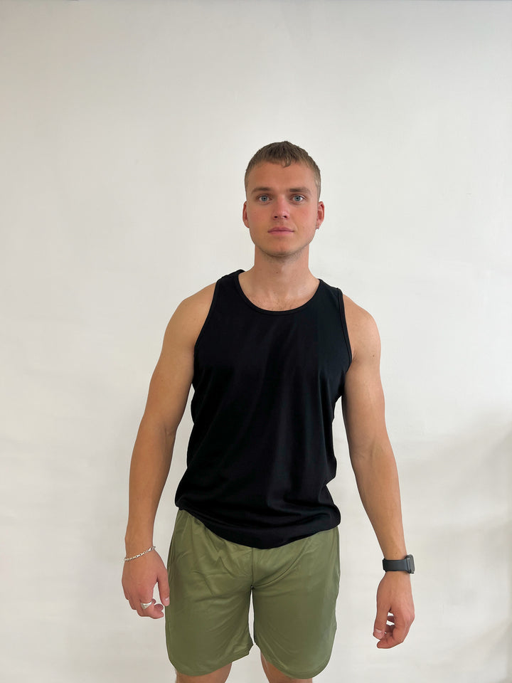 Mens Essential Tank Top Black