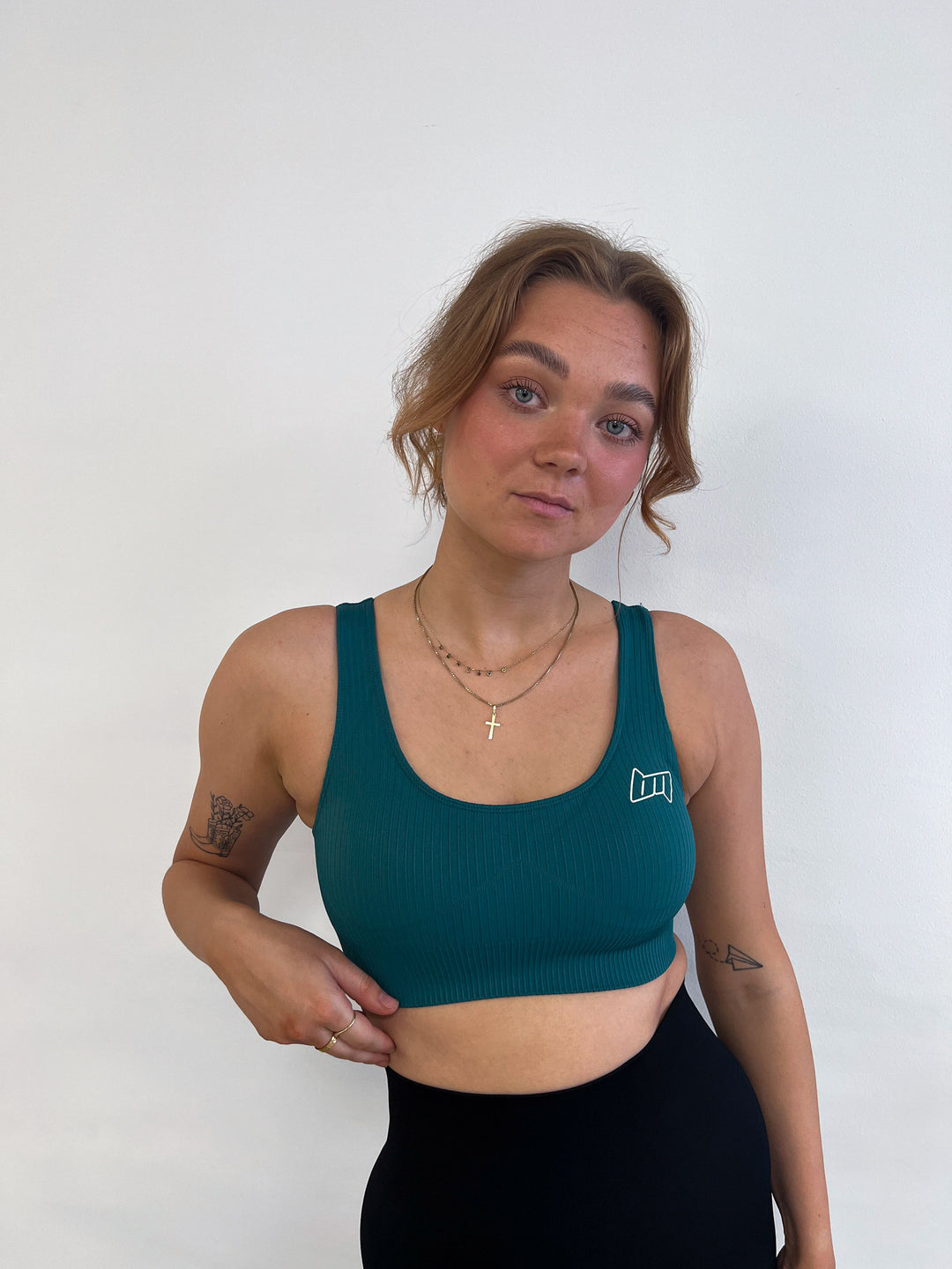 BM Seamless Ribbed Sports Bra Jungle Green