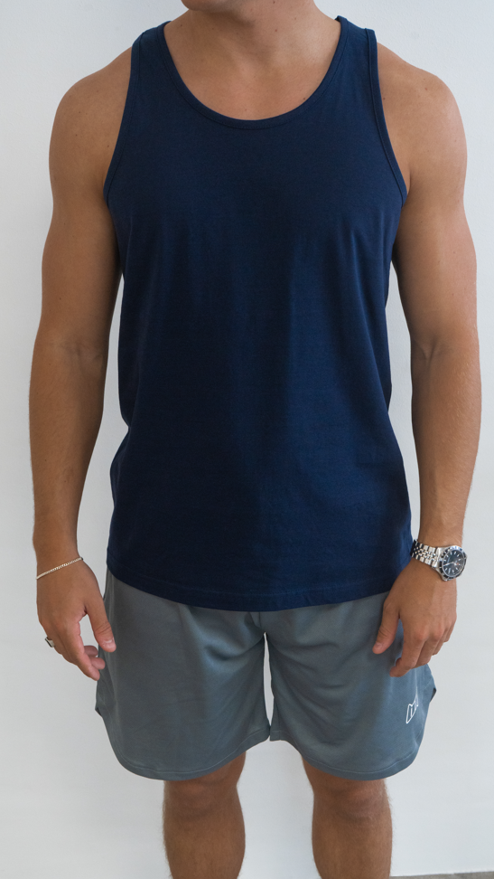 Mens Essential Tank Top Navy Blue